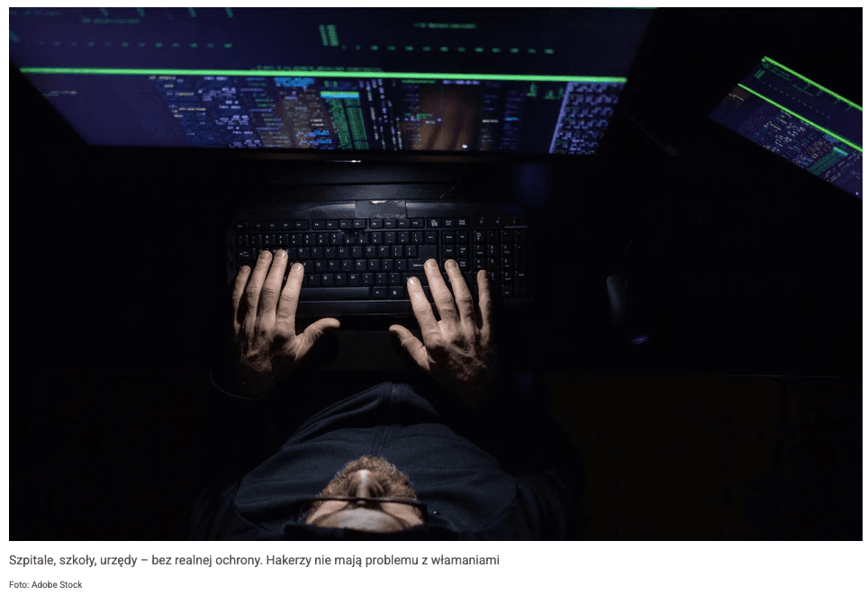 Polska administracja publiczna jest coraz częstszym celem cyberataków, a etyczni hakerzy twierdzą, że złamanie zabezpieczeń w przychodniach, szpitalach czy urzędach trwa od 3 do 5 godzin, co rodzi poważne ryzyko dla bezpieczeństwa obywateli i stabilności instytucji.